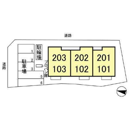 ウィルビュー　Eの区画図