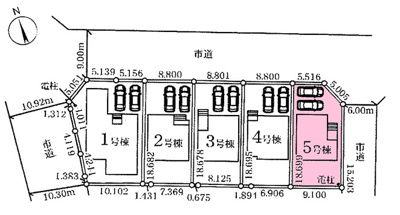 【区画図】 | 加須市三俣1丁目　新築戸建て　全５棟　5号棟