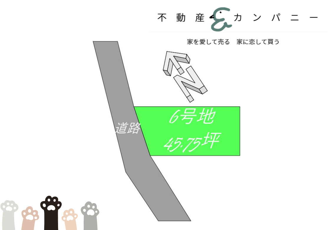 伊予市尾崎のおトチ6号地　伊予市尾崎の売土地の土地図