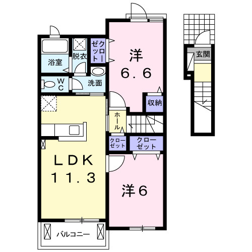 プリムローズ二色Ⅱの間取り