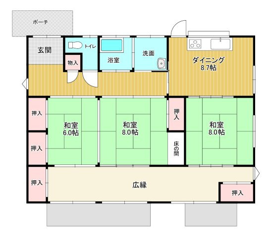 【間取り】 | 山之口町富吉 900万円