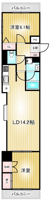 エクレール鶴舞｜名古屋市の賃貸ならMy賃貸の間取り|エクレール鶴舞