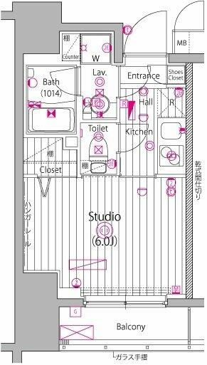 ガーラ・グランディ池袋Ⅱの間取り|間取りです。
