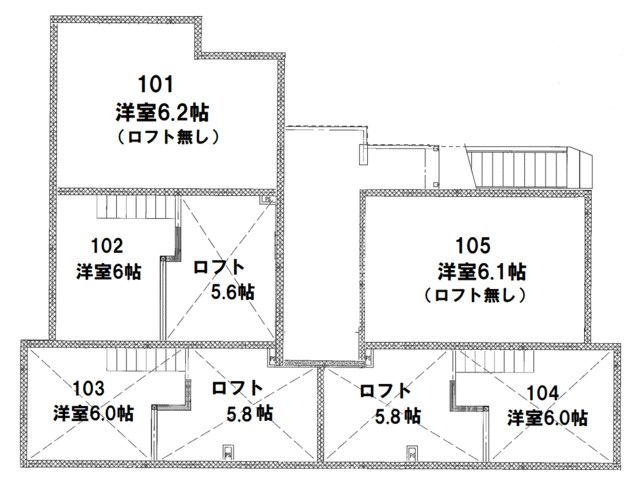 ＬＵＸ栗谷の区画図|１階全体図