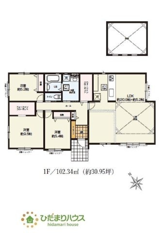 【区画図】 | 水戸市内原町1期　新築戸建　3号棟 | 周辺環境充実で暮らしやすい立地。