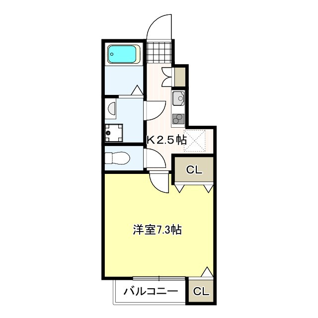 東村山市萩山町４丁目のアパートの間取り