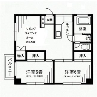【間取り】 | 六本木ハイツ | 間取りです。