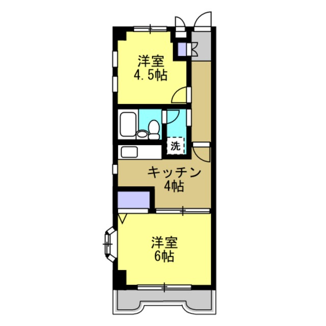 DRホームズ三鷹Ⅱの間取り|出窓はございません。