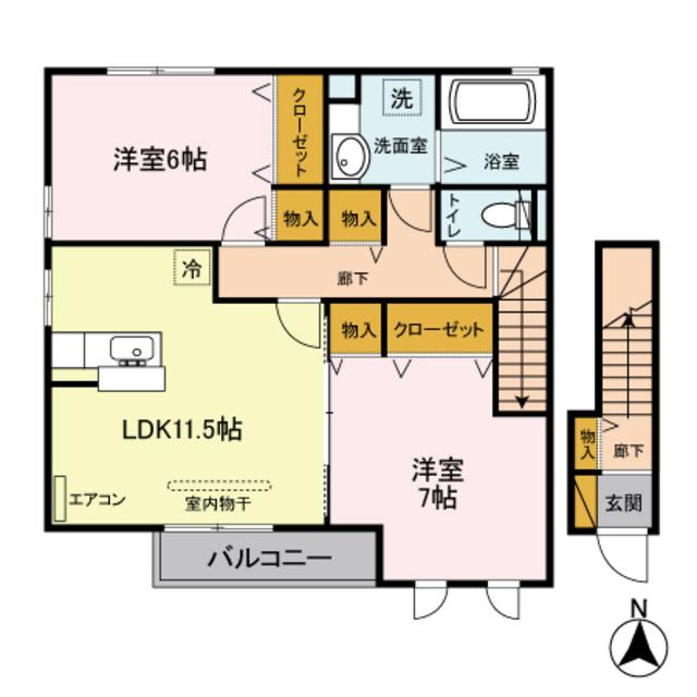 エーデルワイスＡの間取り