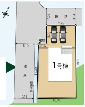 丸亀市津森町　新築戸建の区画図
