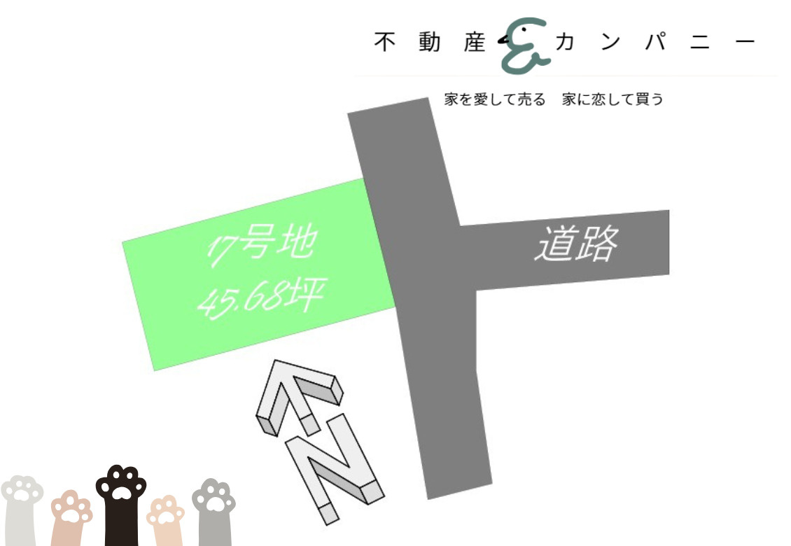 伊予市尾崎のおトチ17号地　伊予市尾崎の売土地の土地図