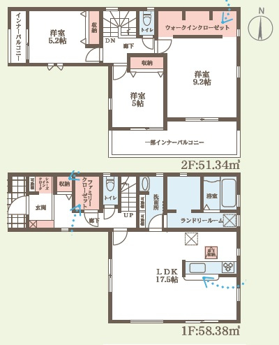 ●奈良市紀寺町　第3期　新築一戸建ての間取り|2号地