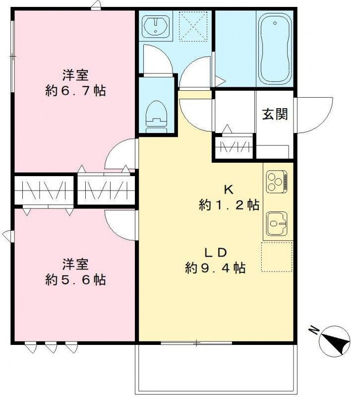 カームコートＫの間取り