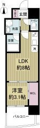 セレニテ神戸元町プリエの間取り
