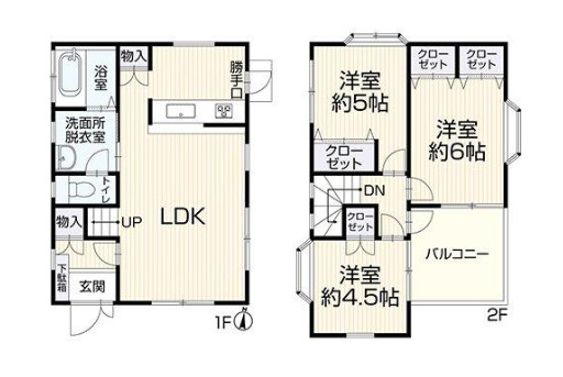 平塚市四之宮1丁目　中古戸建の間取り