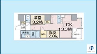 【間取り】 | スリーアイランドタワー泉高岳