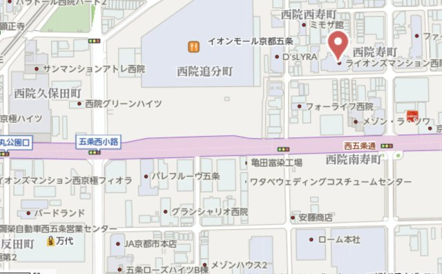 ライオンズマンション西院　3階の地図