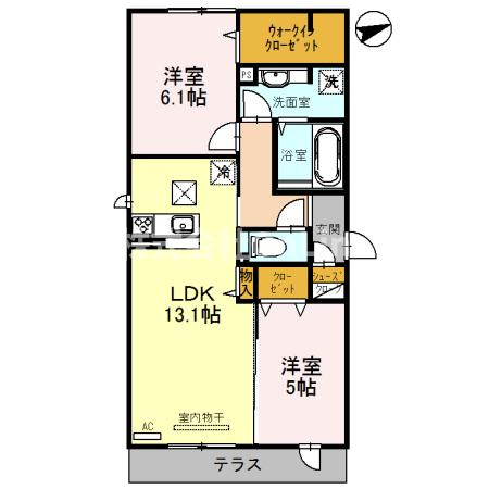 コージィーコート大興の間取り