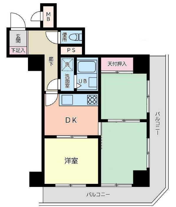 ライオンズ・マンション生麦　第２の間取り|間取りです。
