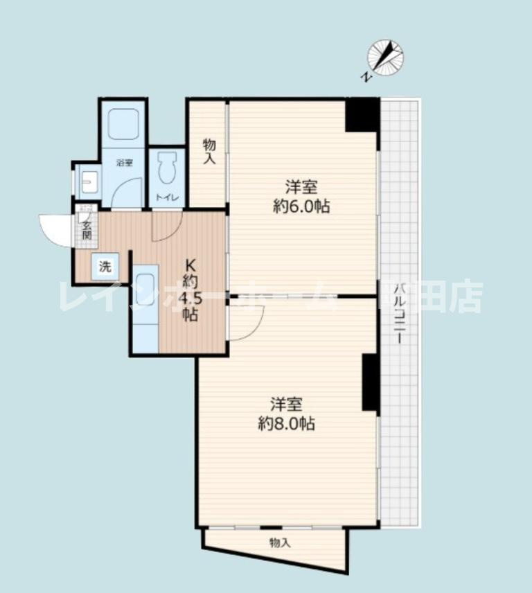 高峰コーポ２※初期費用分割後払いサービス利用可能物件の間取り