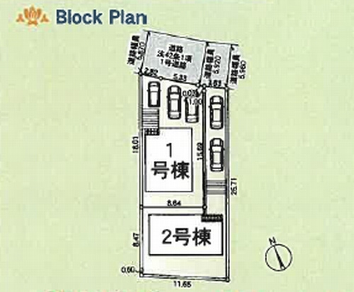 【仲介手数料０円】秦野市春日町第4　新築一戸建て　全2棟の区画図|秦野市春日町第4　新築一戸建て　全2棟