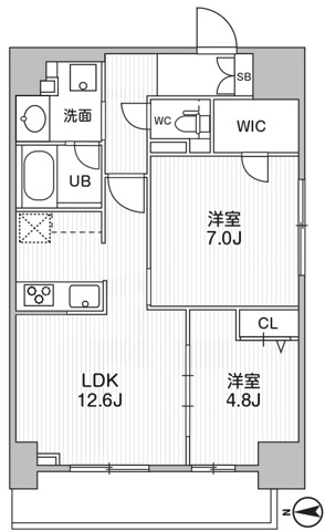 【間取り】 | THEパームス熊野前