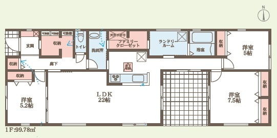 ●大和郡山市観音寺町　第2期　新築一戸建ての間取り|1区画