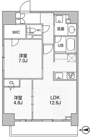 【間取り】 | THEパームス熊野前