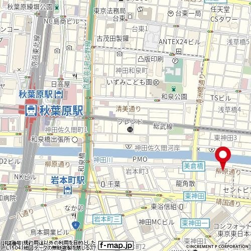 パークウェル神田ＥＡＳＴ弐番館の地図