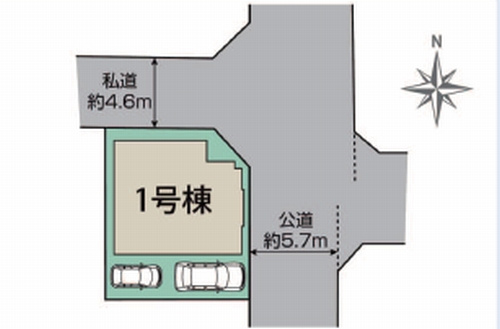 【仲介手数料０円】平塚市河内2丁目　新築一戸建ての区画図|平塚市河内2丁目　新築一戸建て