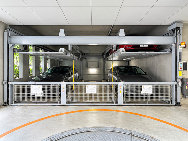 ラ・コピエ大井町の駐車場|敷地内に機械式駐車場を完備。大切なお車を安心して保管でき、快適なカーライフをサポートします。