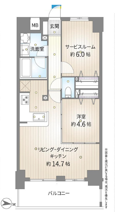 プレディアンスフォート湘南平塚リコットの間取り