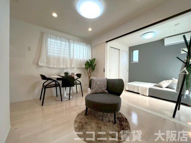 大阪市住之江区御崎７丁目のアパートの居間・リビング|CG画像です。家具家電付きではありません