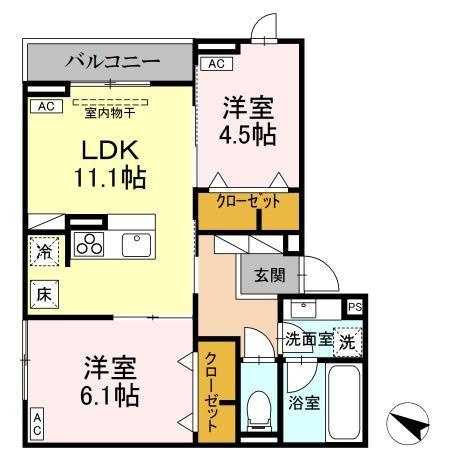 【間取り】 | AssetCourt錦町Ⅱ