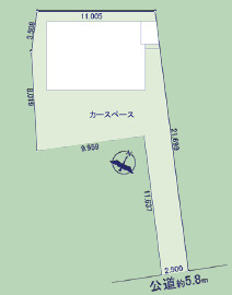草加市原町1丁目 築後未入居住宅の区画図
