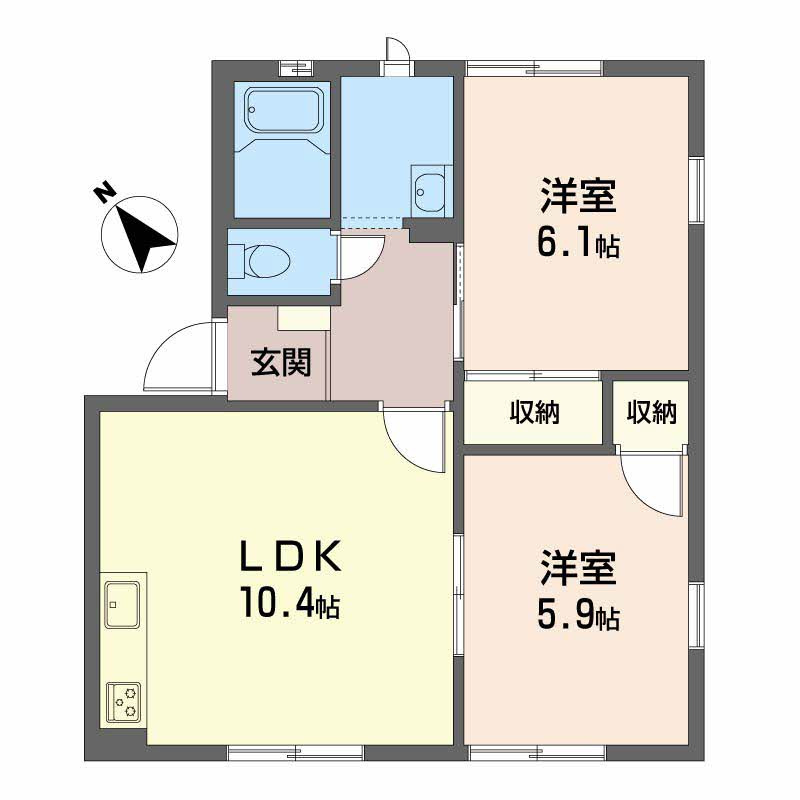スカイハイツ植田の間取り
