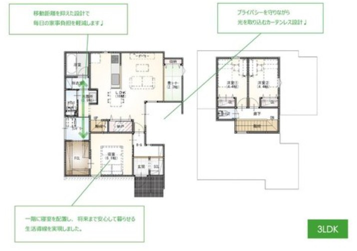 綾部市若竹町新築戸建て住宅の間取り
