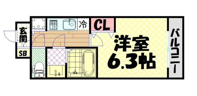 【間取り】 | プレサンス難波セレクト