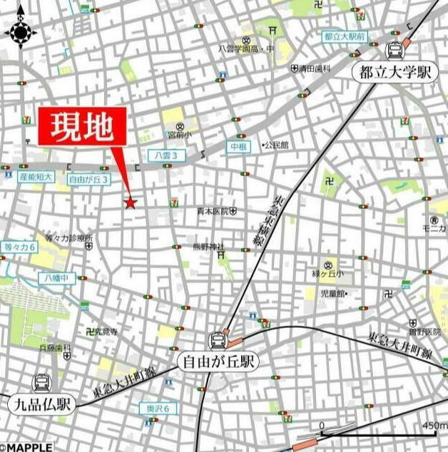 Ｖｉｅｕｎｏ自由が丘　ビューノジユウガオカの地図