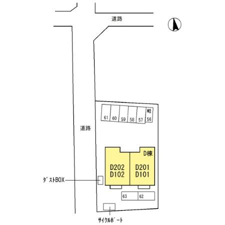 グランド ソレイユ D棟の区画図