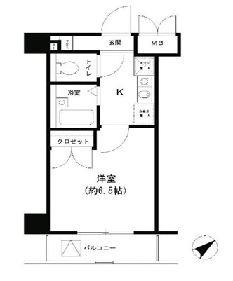 豊島区東池袋３丁目の賃貸マンションの間取り
