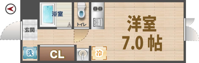 【間取り】 | デコールブロッコ高円寺北 | 1Rのお部屋です。