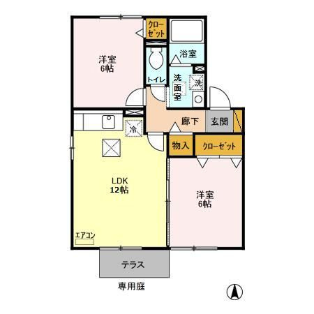ブールジオン　Ｂの間取り