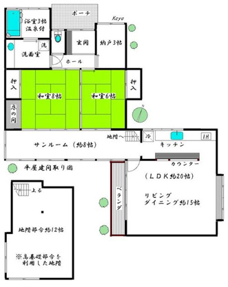 【間取り】 | 殖産浮山温泉郷　戸建