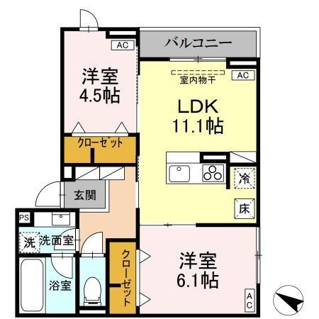 【間取り】 | AssetCourt錦町Ⅱ