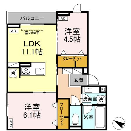 【間取り】 | AssetCourt錦町Ⅱ