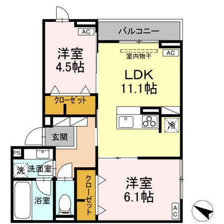 【間取り】 | AssetCourt錦町Ⅱ
