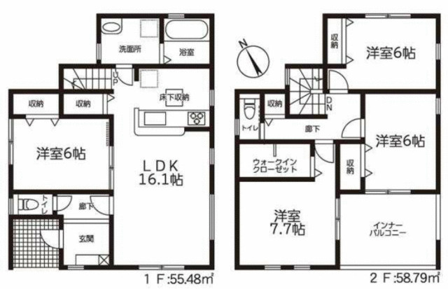 駿東郡小山町菅沼の新築一戸建の間取り