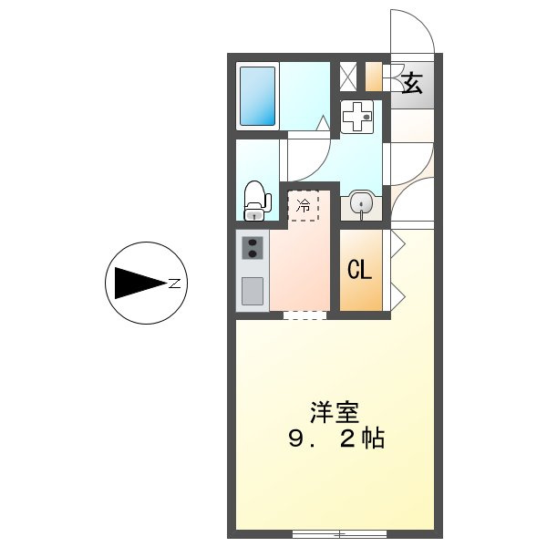 名古屋市熱田区波寄町の賃貸マンションの間取り