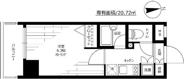 スパシエ練馬アヴィニティーの間取り